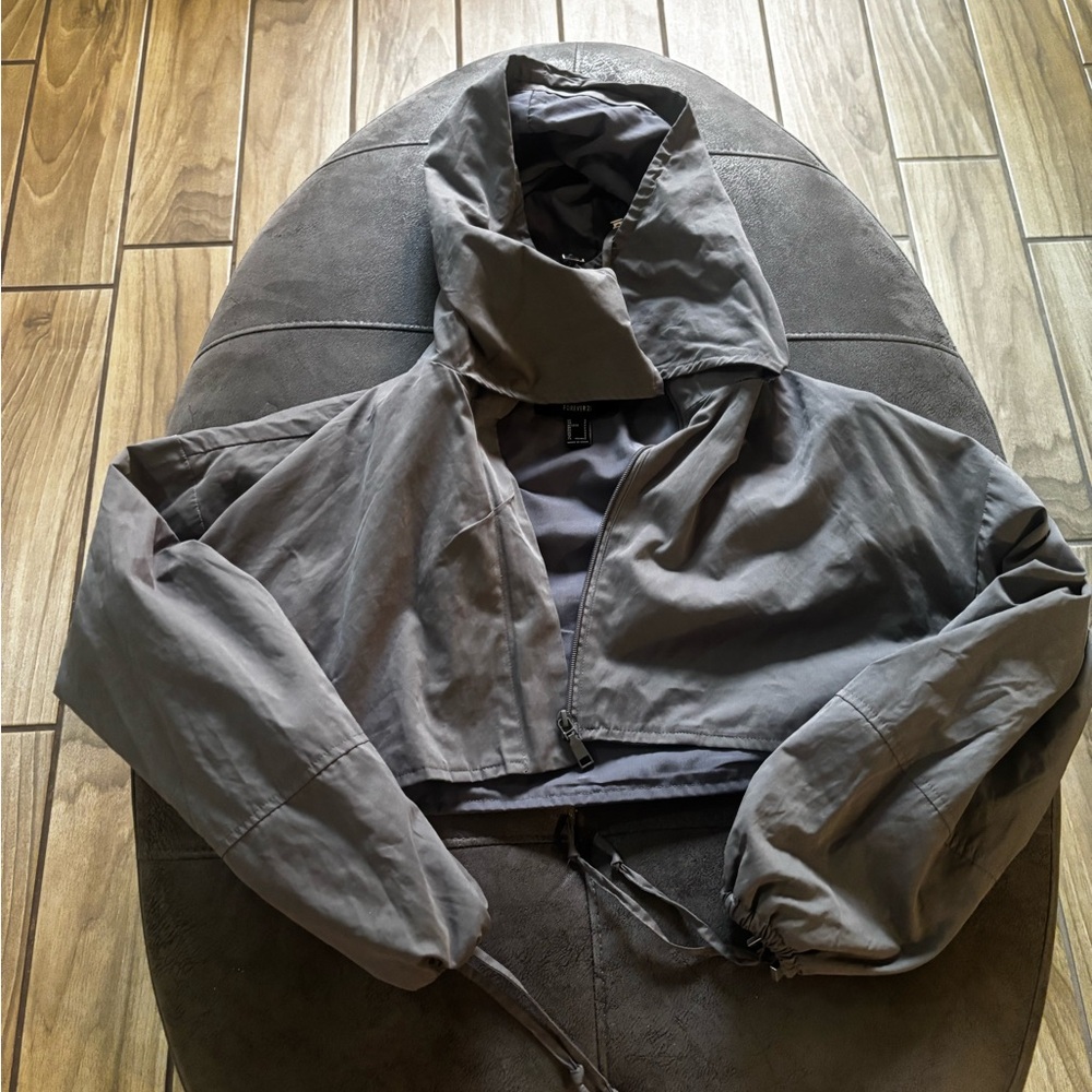Forever 21 Charcoal Cropped Jacket